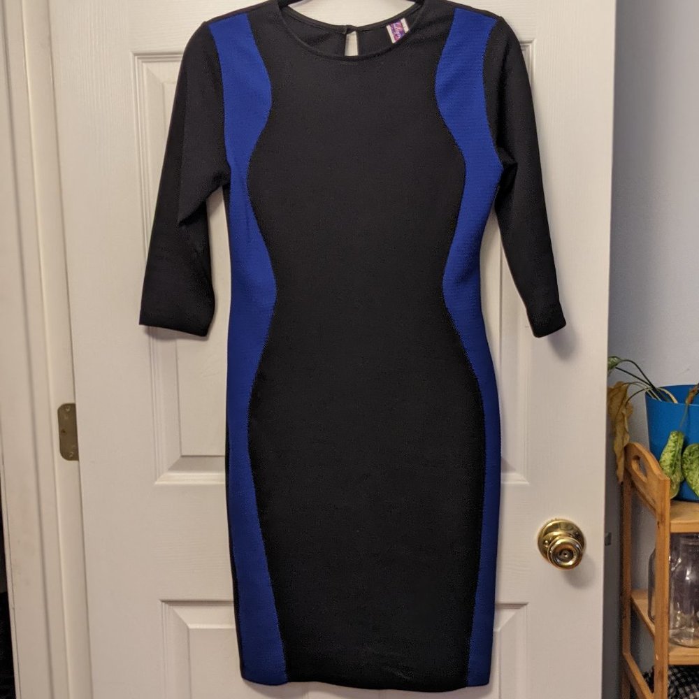 $10!!! Black and Blue Wiggle Dress